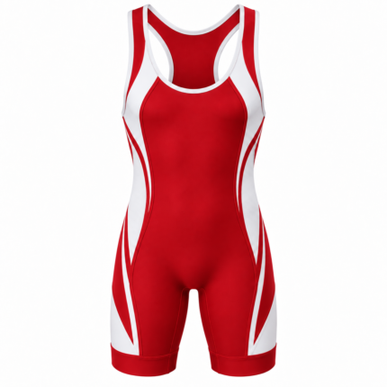 Premium Red Wrestling Singlet – Professional Wrestling Competition Suit