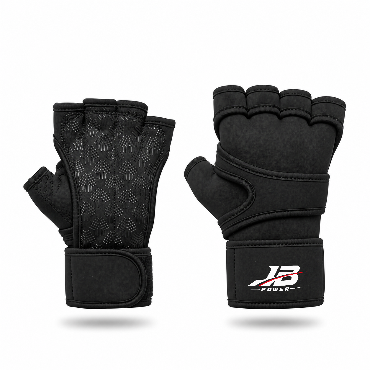 Black Fingerless Workout Gloves